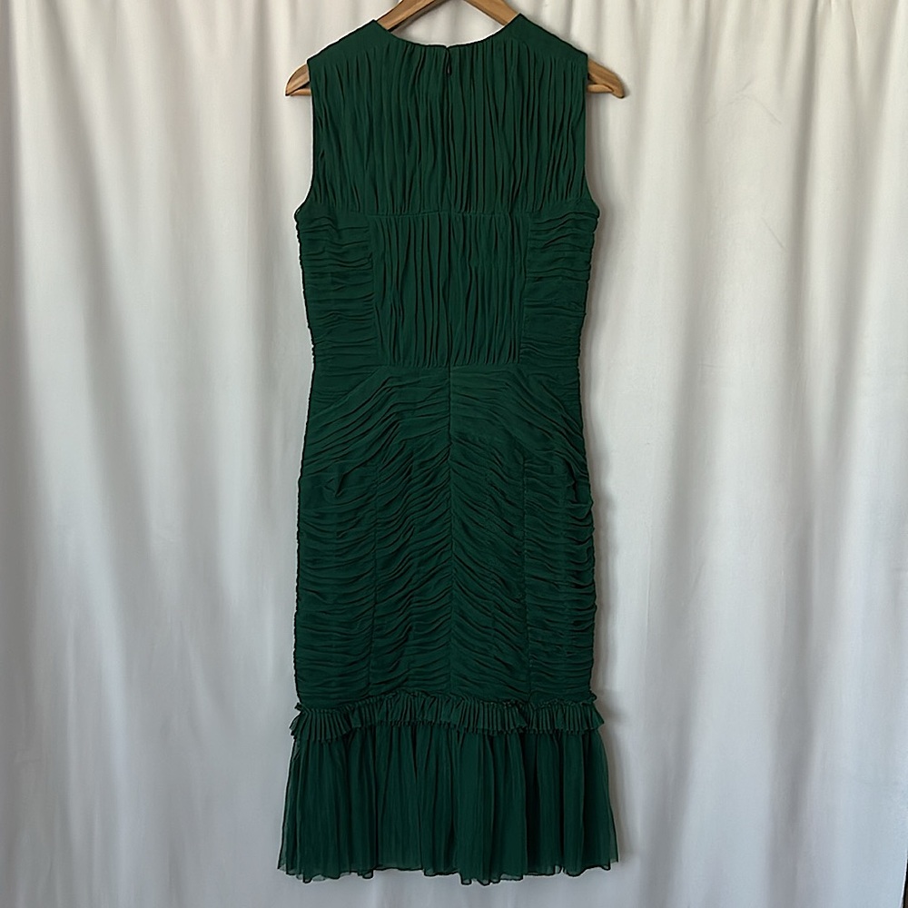Tory Burch NWT “Ethel” Malachite Emerald Green Sleeveless Dress **Size 6** 🌸🌸 - Picture 2 of 7